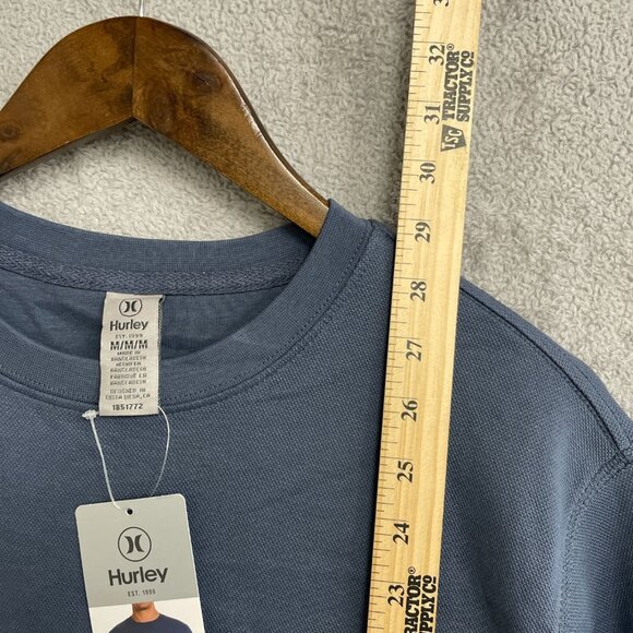 NEW Hurley Mens M Blue Crewneck Sweatshirt - Picture 4 of 10